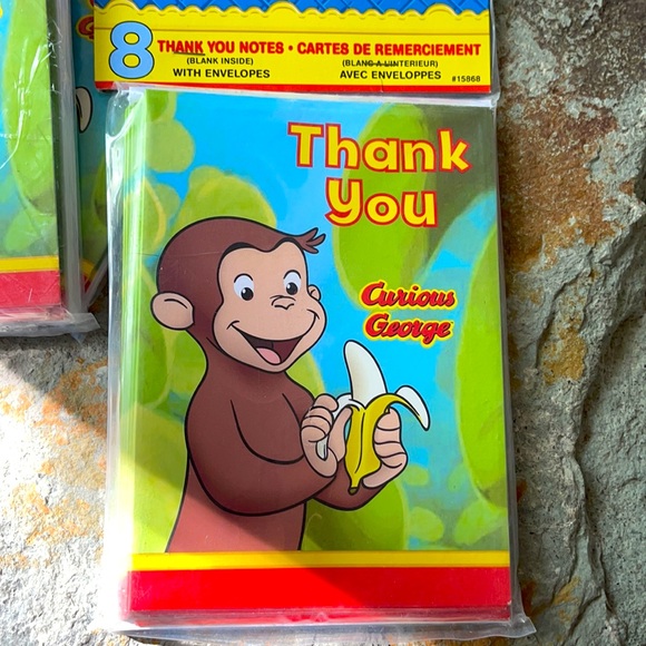 ✨3/$25✨ CURIOUS GEORGE thank you cards - Picture 3 of 11